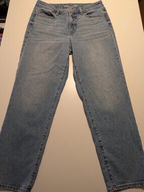 Old Navy OG Straight Jeans Women’s 8 High Rise Light Wash Stretch Denim